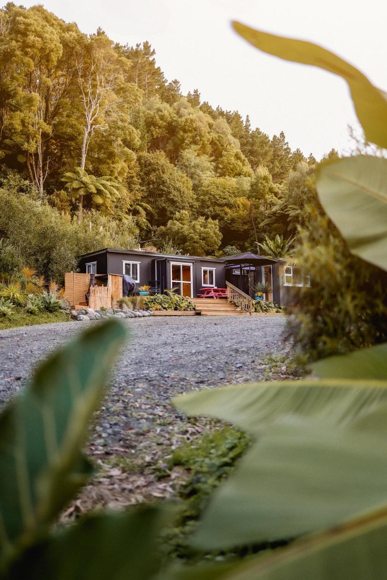 Kaitake Kabana - Unique, Off-Grid, Studio Retreat Oakura Bagian luar foto